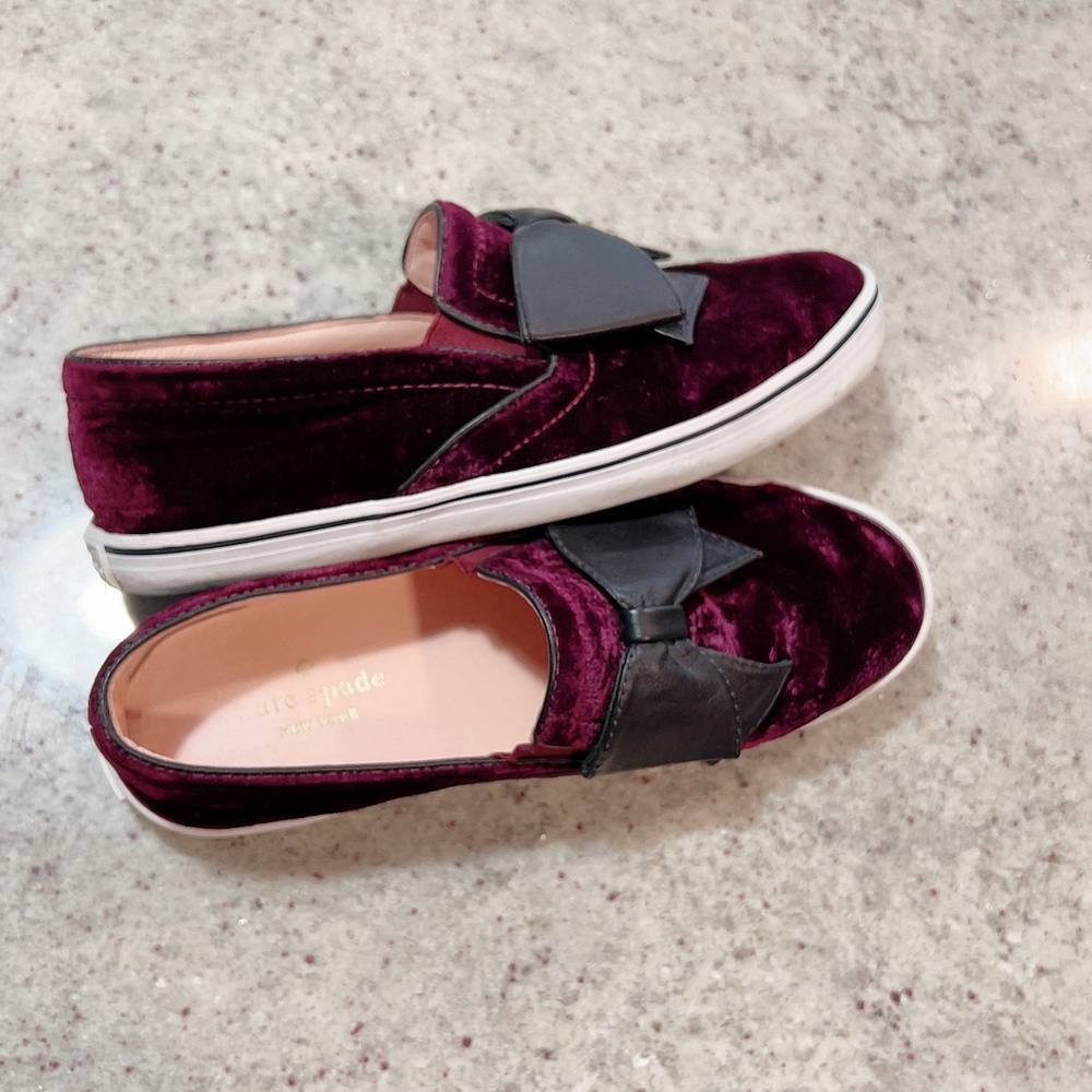 Kate spade velvet, shoes size 6.5